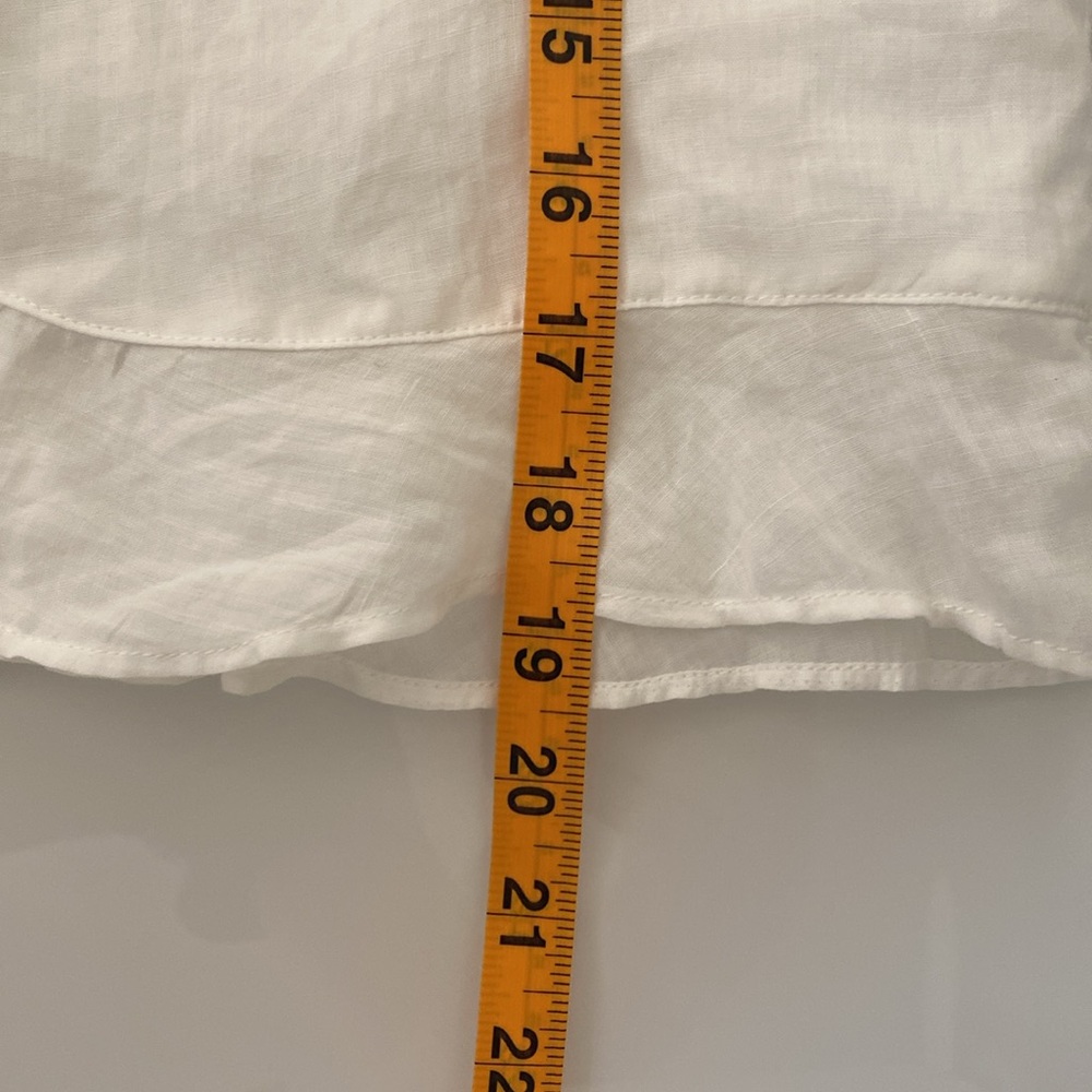 J.Crew White Ruffled blouse - Picture 4 of 6